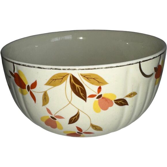 Hall's Superior Jewel 6.5” Porcelain Tea Autumn Leaf Vintage Bowl - Picture 8 of 13